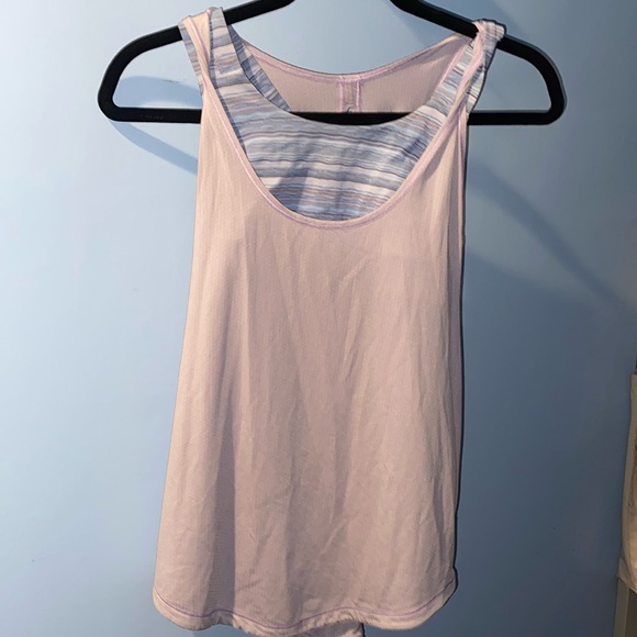 Lululemon Ready & Go Tank Built-In Bra Top Wave Twist Lilac Kayak Blue Size 4 - Picture 5 of 6